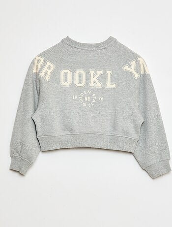 Felpa in tessuto felpato con stampa