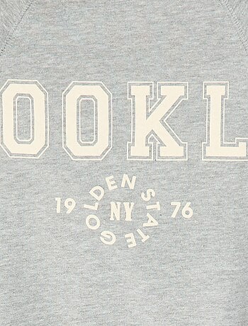 Felpa in tessuto felpato con stampa