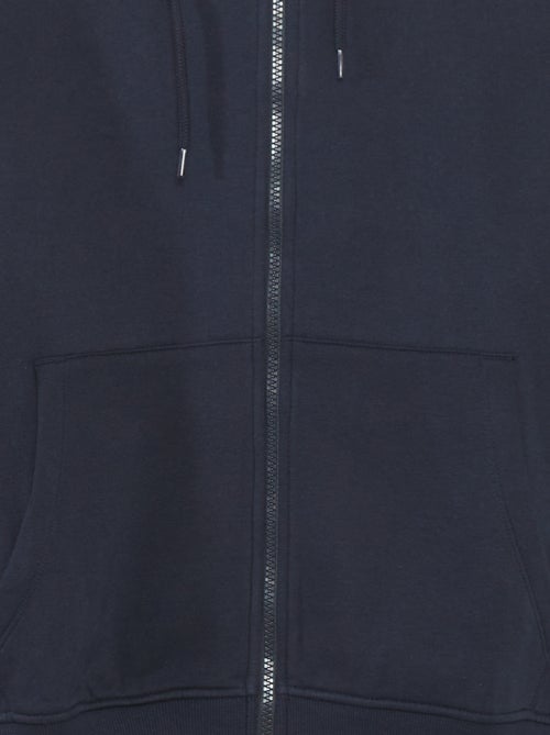 Felpa in tessuto felpato con zip - Kiabi