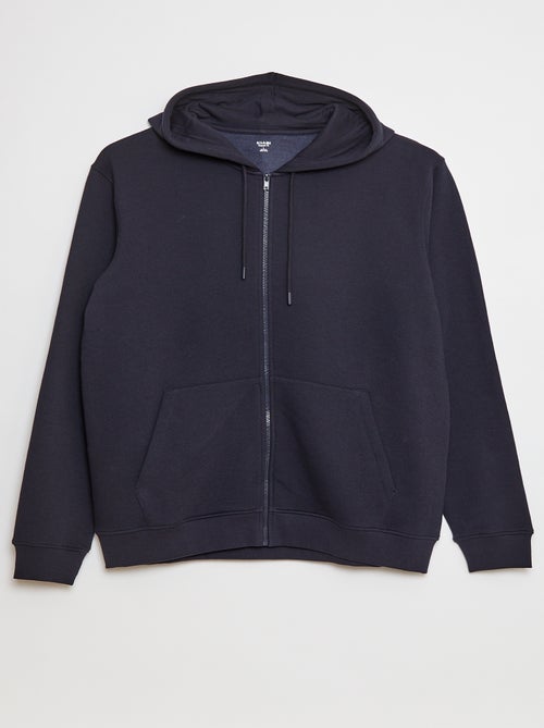 Felpa in tessuto felpato con zip et con cappuccio - Kiabi