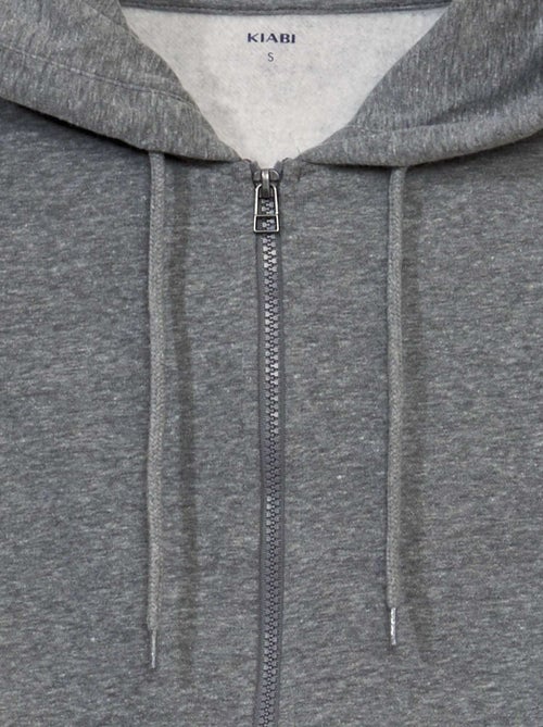 Felpa in tessuto felpato con zip - Kiabi