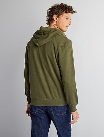 Felpa in tessuto felpato con zip