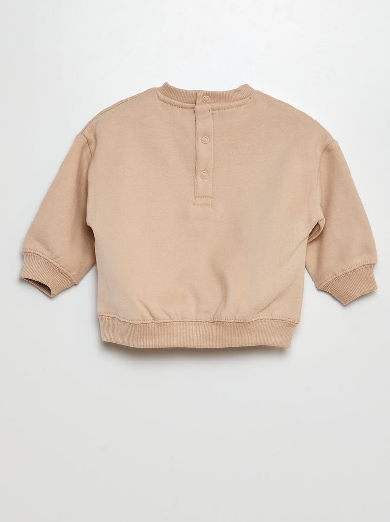 Felpa in tessuto felpato 'Disney' BEIGE - Kiabi