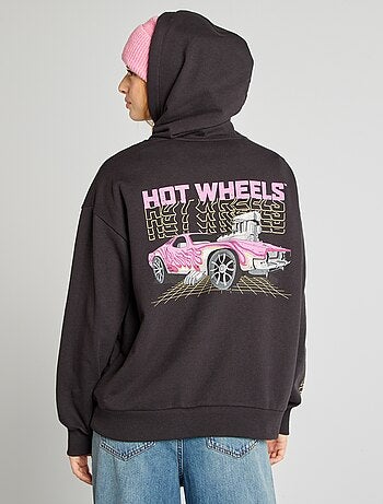 Felpa in tessuto felpato 'Hot Wheels' con cappuccio
