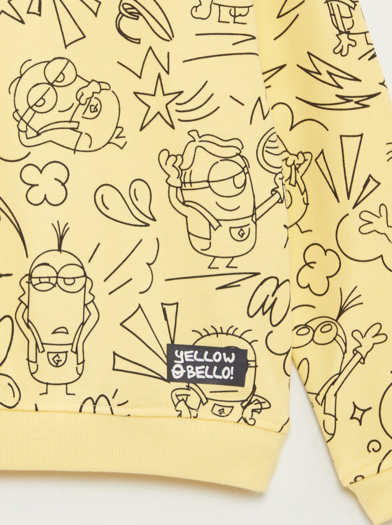 Felpa in tessuto felpato 'I Minions' GIALLO - Kiabi