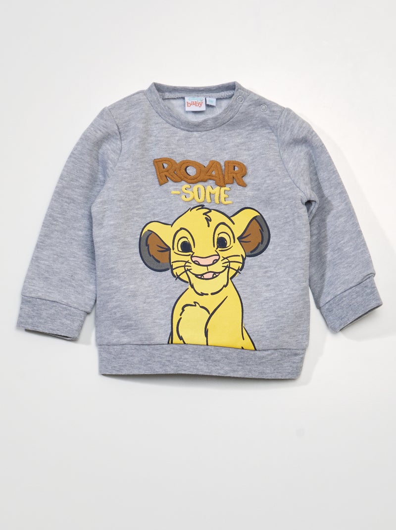 Felpa in tessuto felpato 'Il Re Leone' 'Disney' GRIGIO - Kiabi
