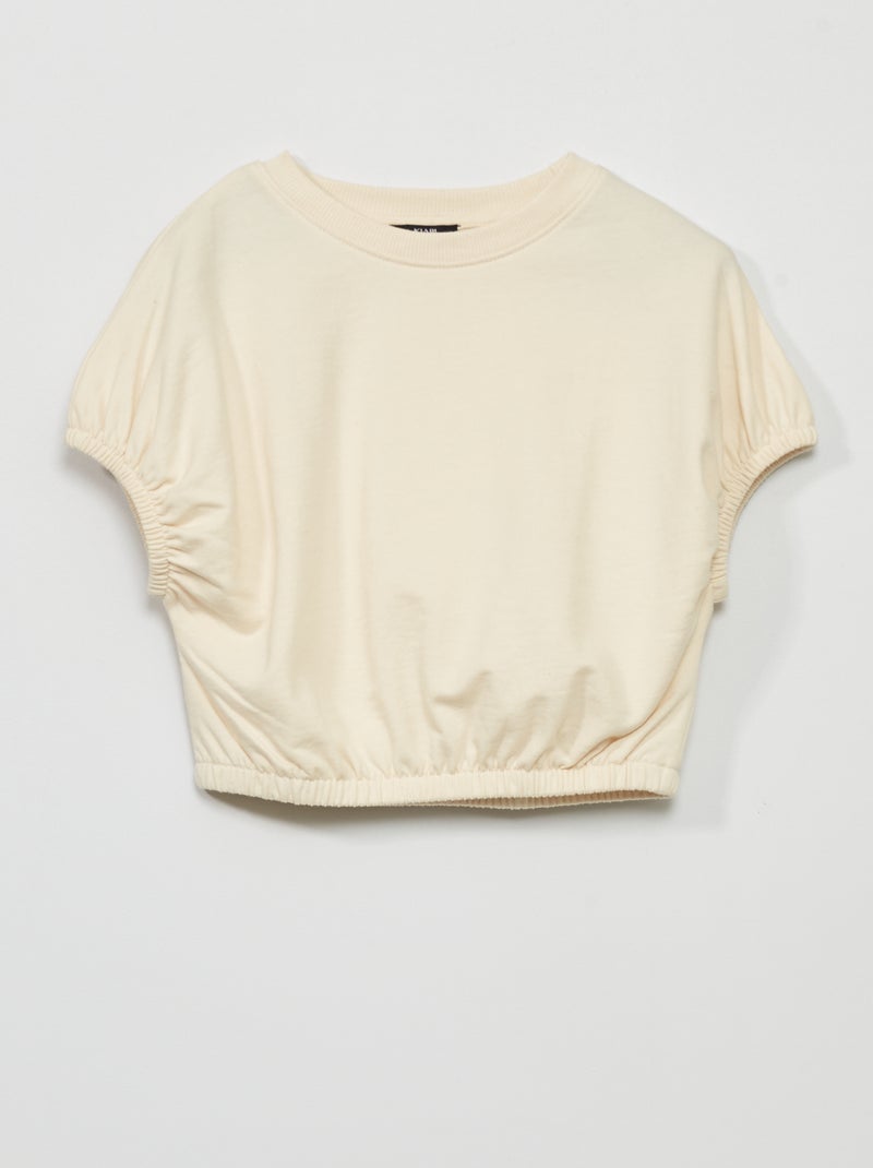 Felpa in tessuto felpato leggero BEIGE - Kiabi