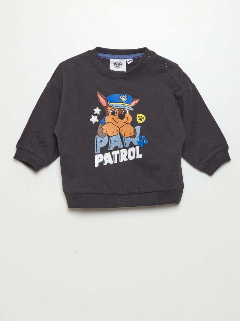 Felpa in tessuto felpato leggero 'Paw Patrol' NERO - Kiabi