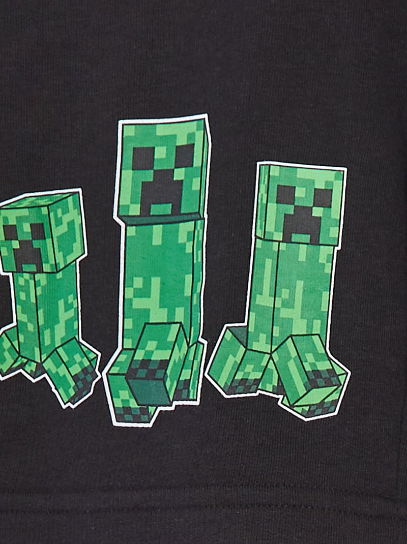 Felpa in tessuto felpato 'Minecraft' nero - Kiabi