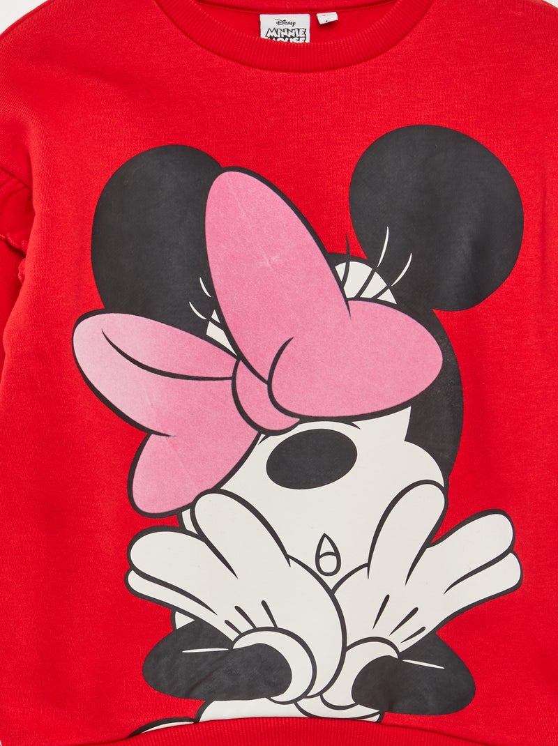 Felpa in tessuto felpato 'Minnie' ROSSO - Kiabi