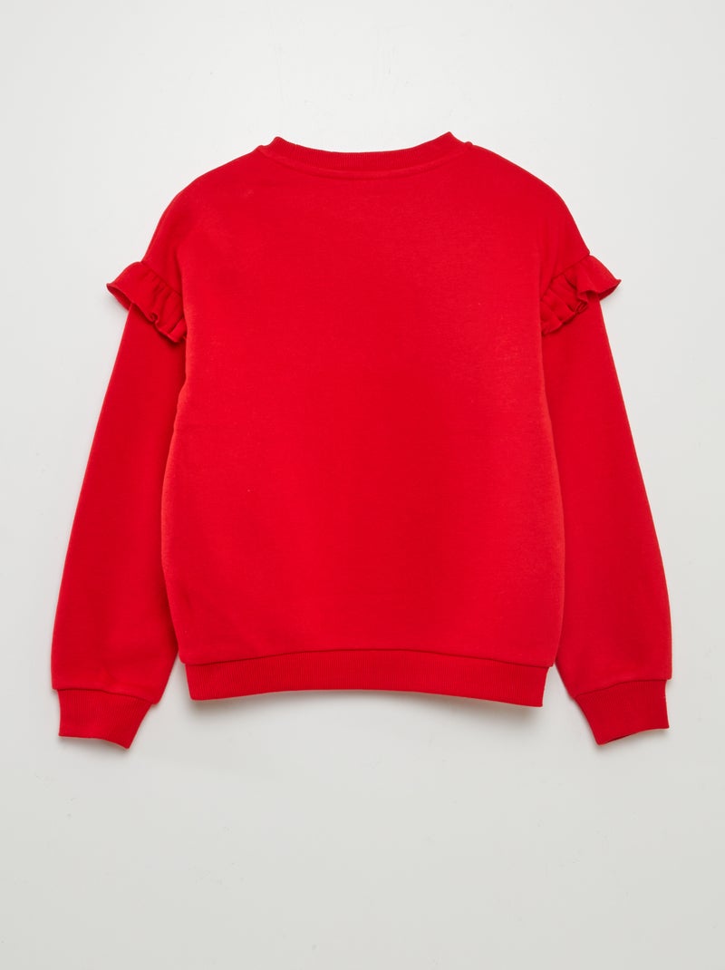 Felpa in tessuto felpato 'Minnie' ROSSO - Kiabi