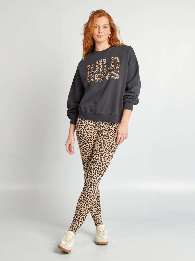 Felpa in tessuto felpato NERO - Kiabi