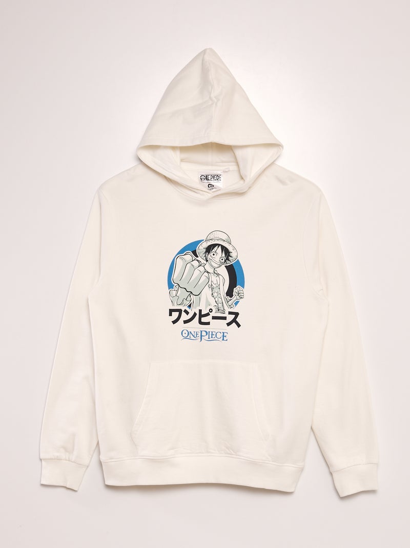 Felpa in tessuto felpato 'One Piece' BIANCO - Kiabi