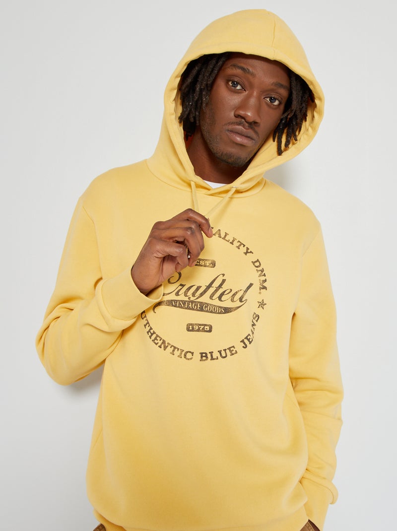 Felpa in tessuto felpato 'Produkt' GIALLO - Kiabi