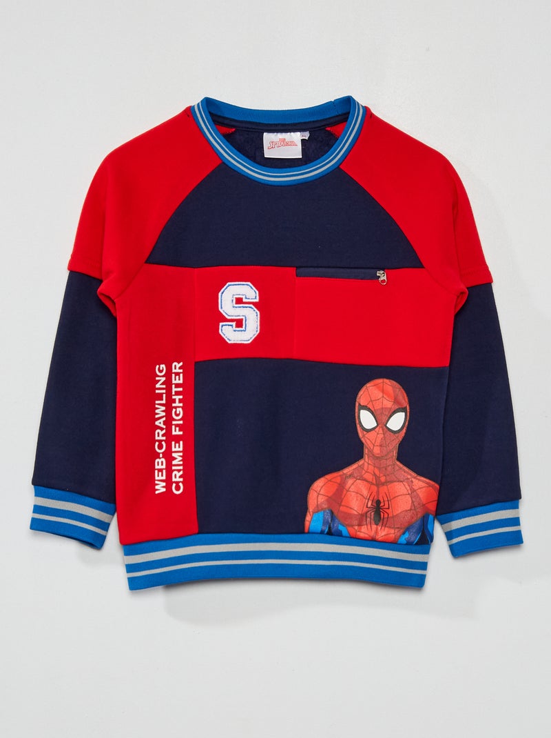 Felpa in tessuto felpato 'Spider-Man' blu marine - Kiabi