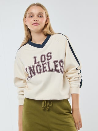 Felpa in tessuto felpato sportswear
