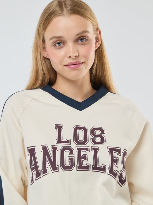 Felpa in tessuto felpato sportswear - Kiabi