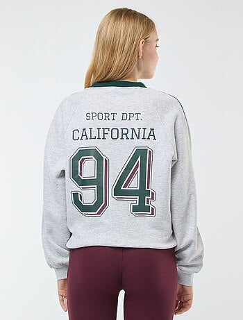 Felpa in tessuto felpato sportswear