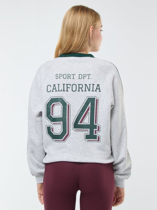 Felpa in tessuto felpato sportswear - Kiabi