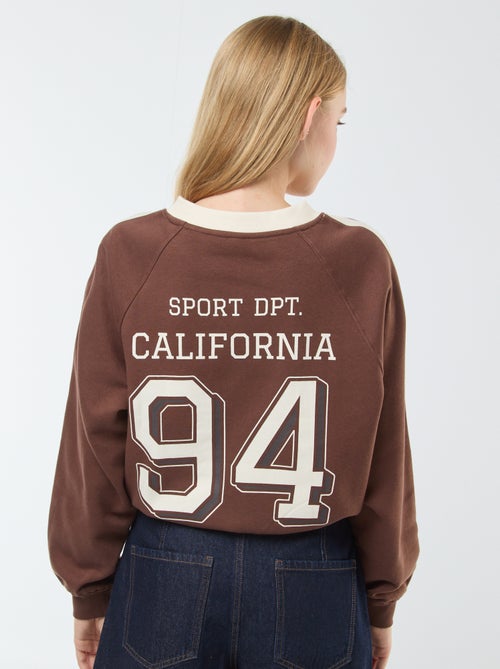 Felpa in tessuto felpato sportswear - Kiabi