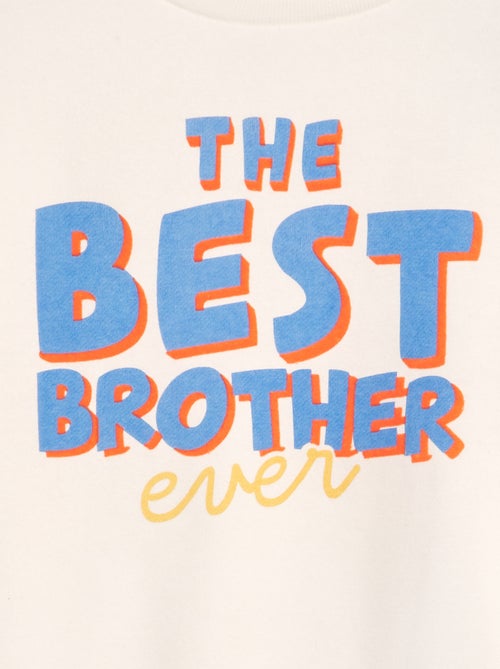 Felpa in tessuto felpato stampato - Fratello e sorella - Kiabi