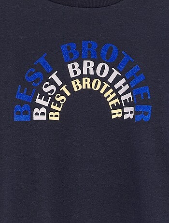 Felpa in tessuto felpato stampato - Fratello e sorella