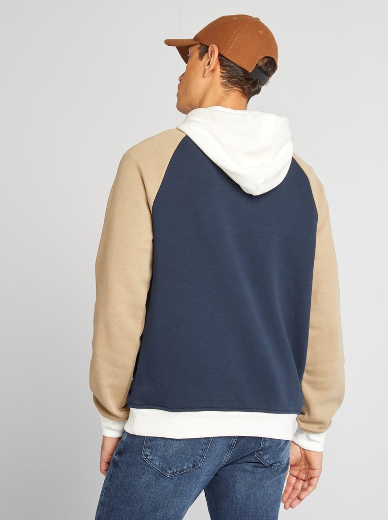 Felpa in tessuto felpato stile college americano BLU - Kiabi