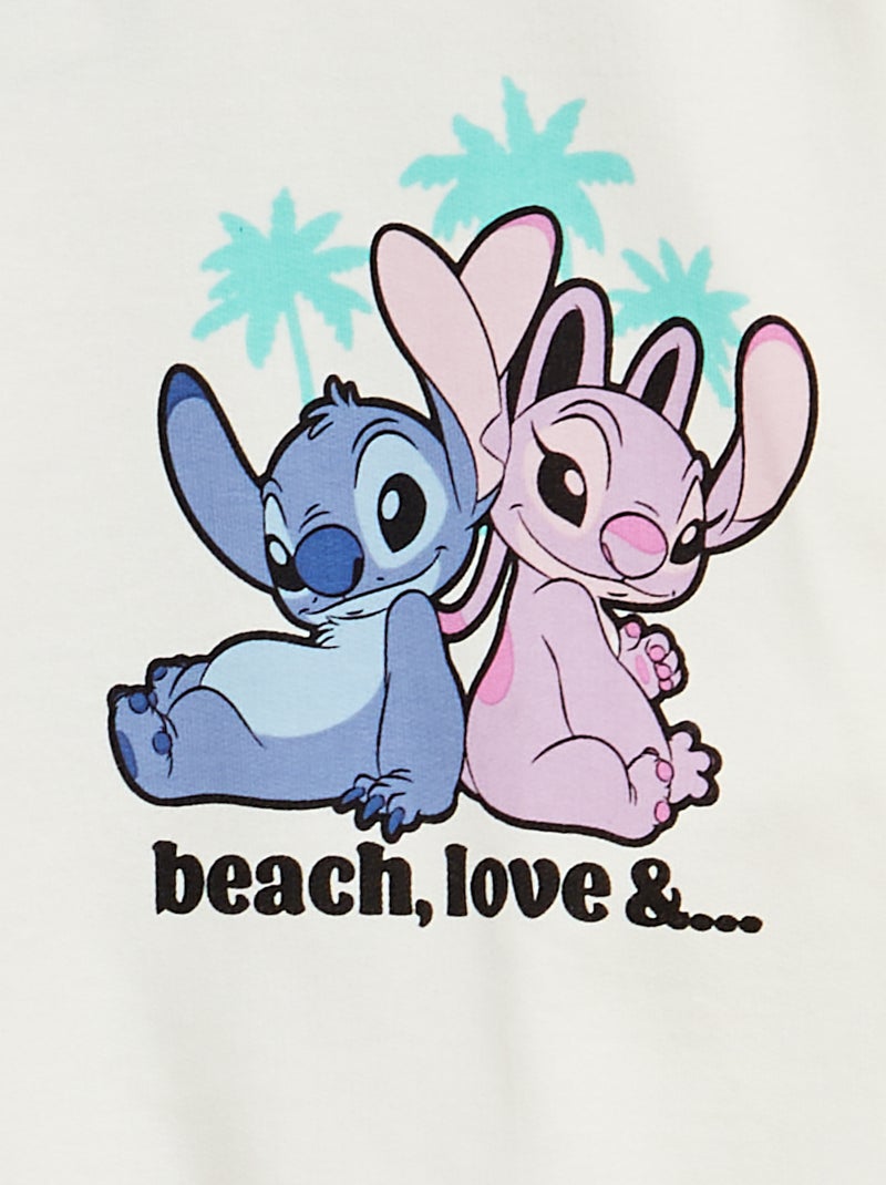 Felpa in tessuto felpato 'Stitch' 'Disney' BIANCO - Kiabi