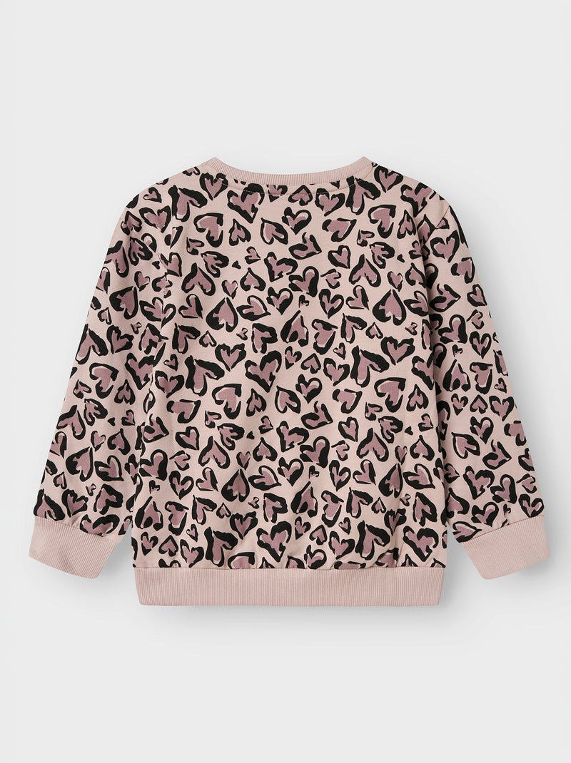 Felpa in tessuto felpato 'Stitch' Rosa - Kiabi