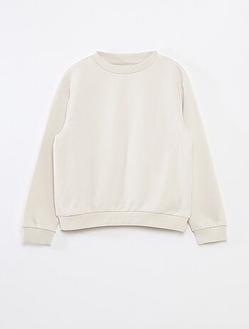 Felpa in tessuto felpato tinta unita