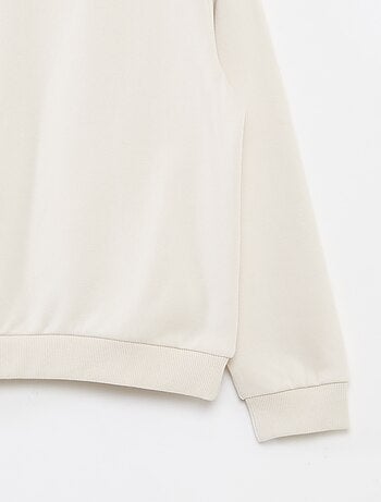 Felpa in tessuto felpato tinta unita