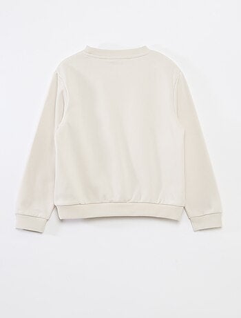 Felpa in tessuto felpato tinta unita