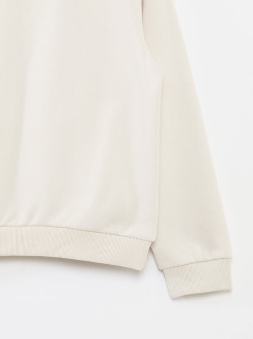 Felpa in tessuto felpato tinta unita - Kiabi