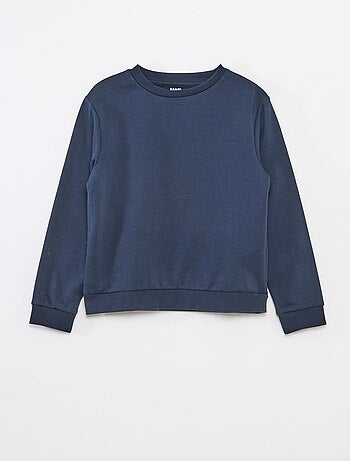 Felpa in tessuto felpato tinta unita