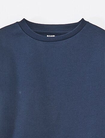 Felpa in tessuto felpato tinta unita