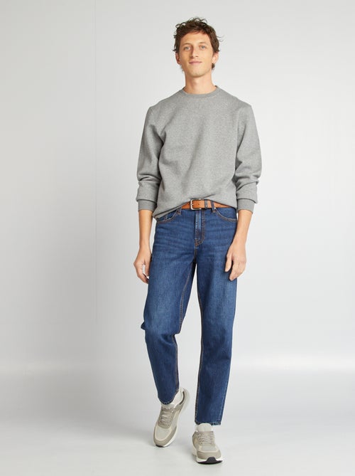 Felpa in tessuto felpato tinta unita con scollo tondo - Kiabi