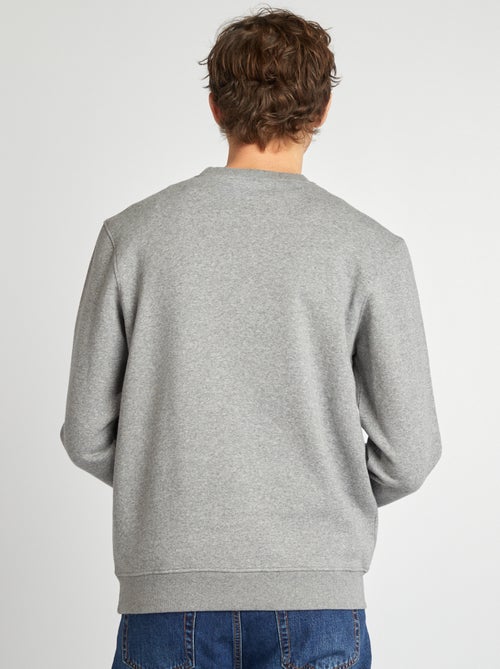 Felpa in tessuto felpato tinta unita con scollo tondo - Kiabi