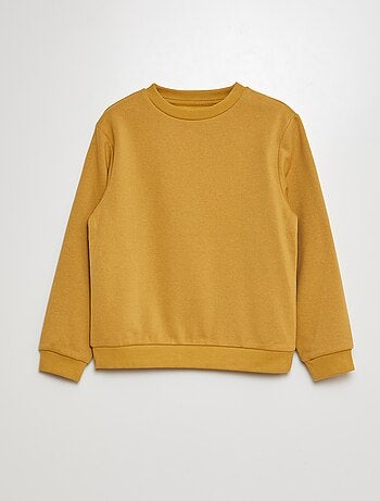 Felpa in tessuto felpato tinta unita