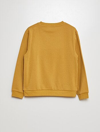 Felpa in tessuto felpato tinta unita