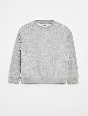 Felpa in tessuto felpato tinta unita