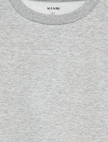 Felpa in tessuto felpato tinta unita