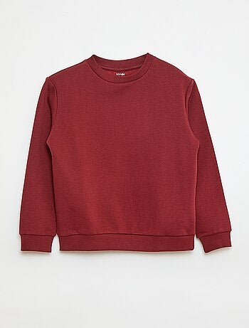 Felpa in tessuto felpato tinta unita