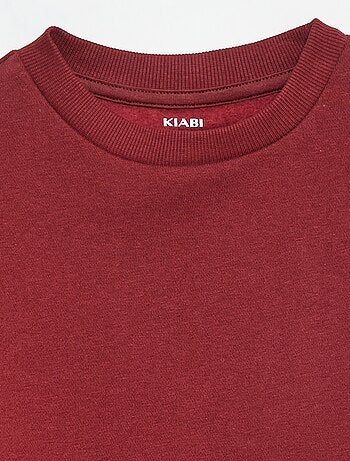 Felpa in tessuto felpato tinta unita