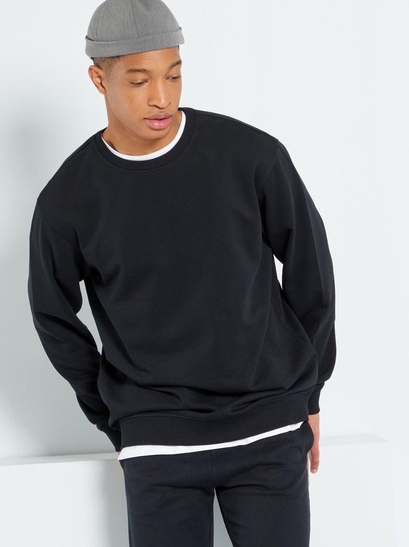 B&C Collection ID.002 Felpa Girocollo In Cotone Felpato Tinta Unita: Classica E Confortevole, Colore Antracite, Taglia 2XL