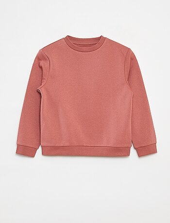 Felpa in tessuto felpato tinta unita