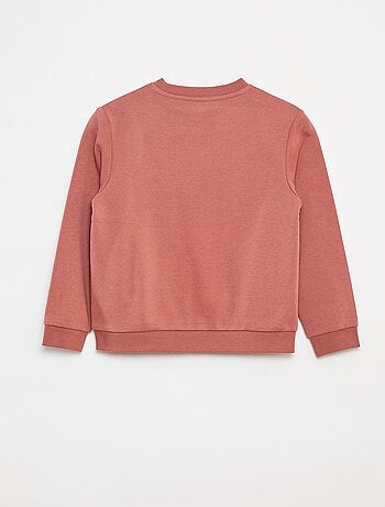 Felpa in tessuto felpato tinta unita