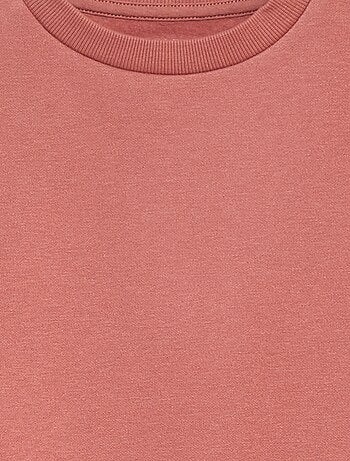 Felpa in tessuto felpato tinta unita