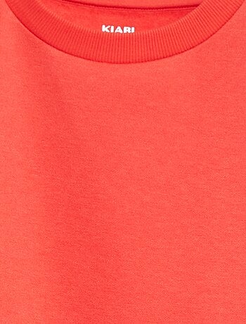 Felpa in tessuto felpato tinta unita