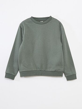 Felpa in tessuto felpato tinta unita