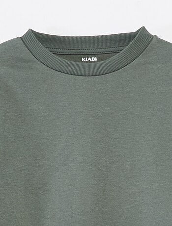 Felpa in tessuto felpato tinta unita